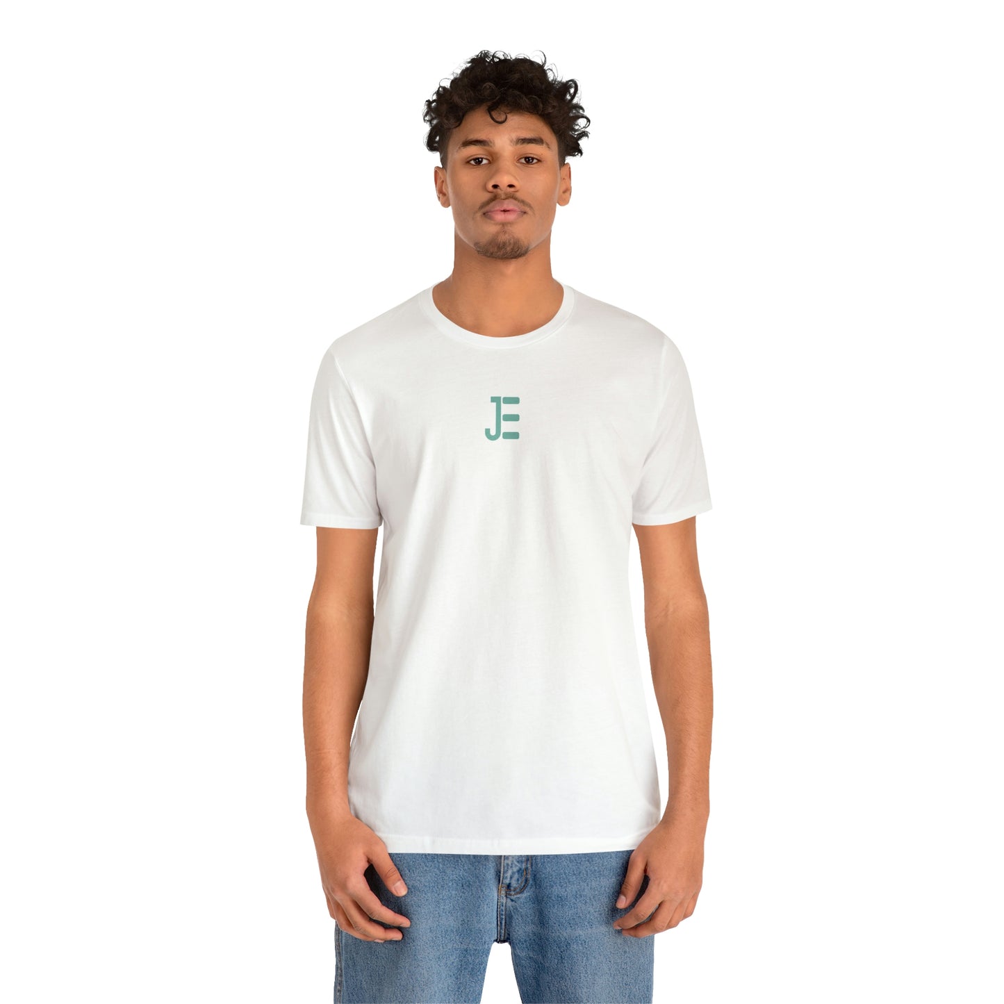 Front / Back JE Green Letter Logo Short Sleeve Tee