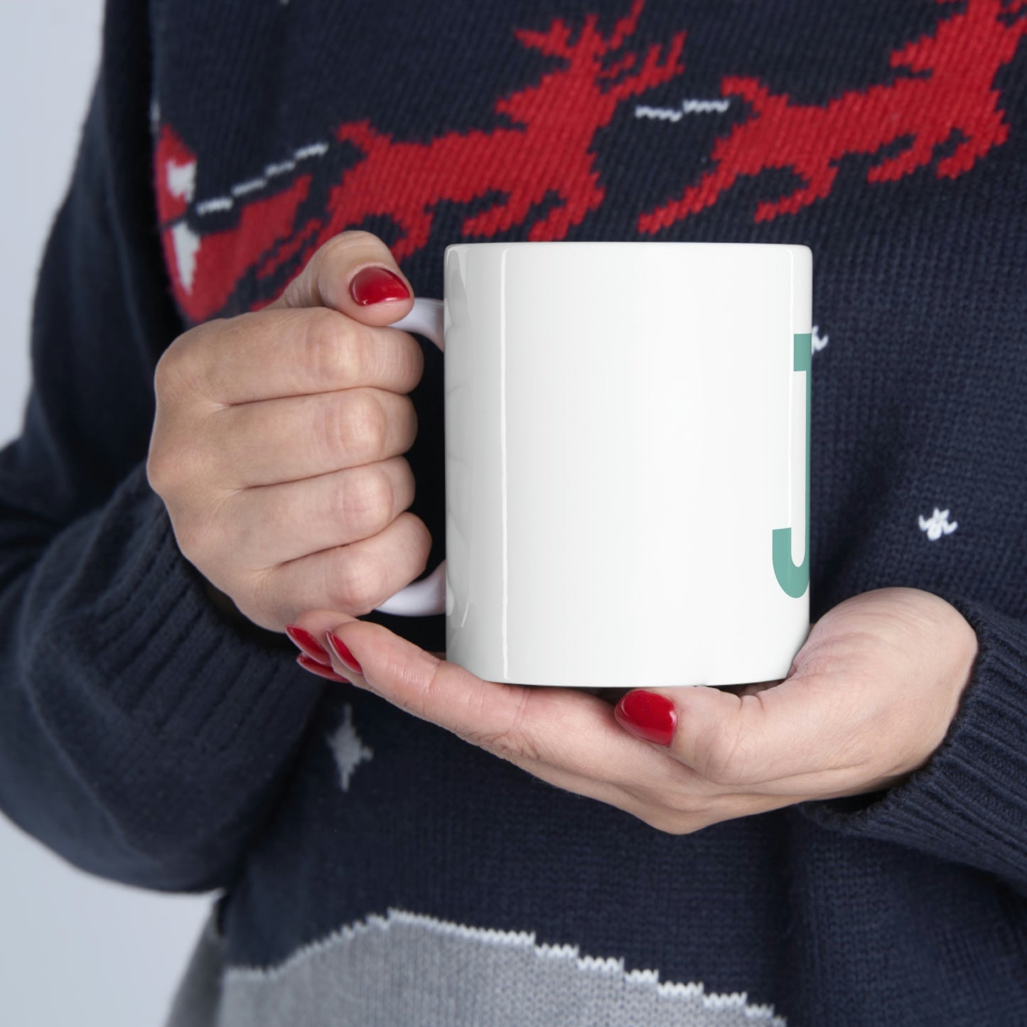JE Green Letter Logo Mug