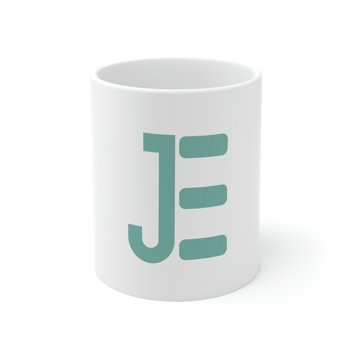 JE Green Letter Logo Mug