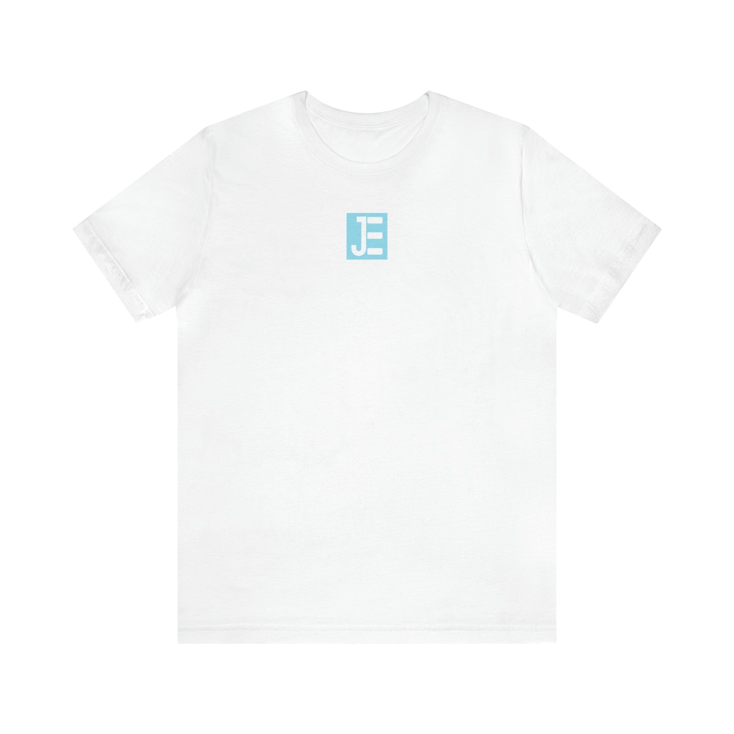Front JE Blue Logo Short Sleeve Tee
