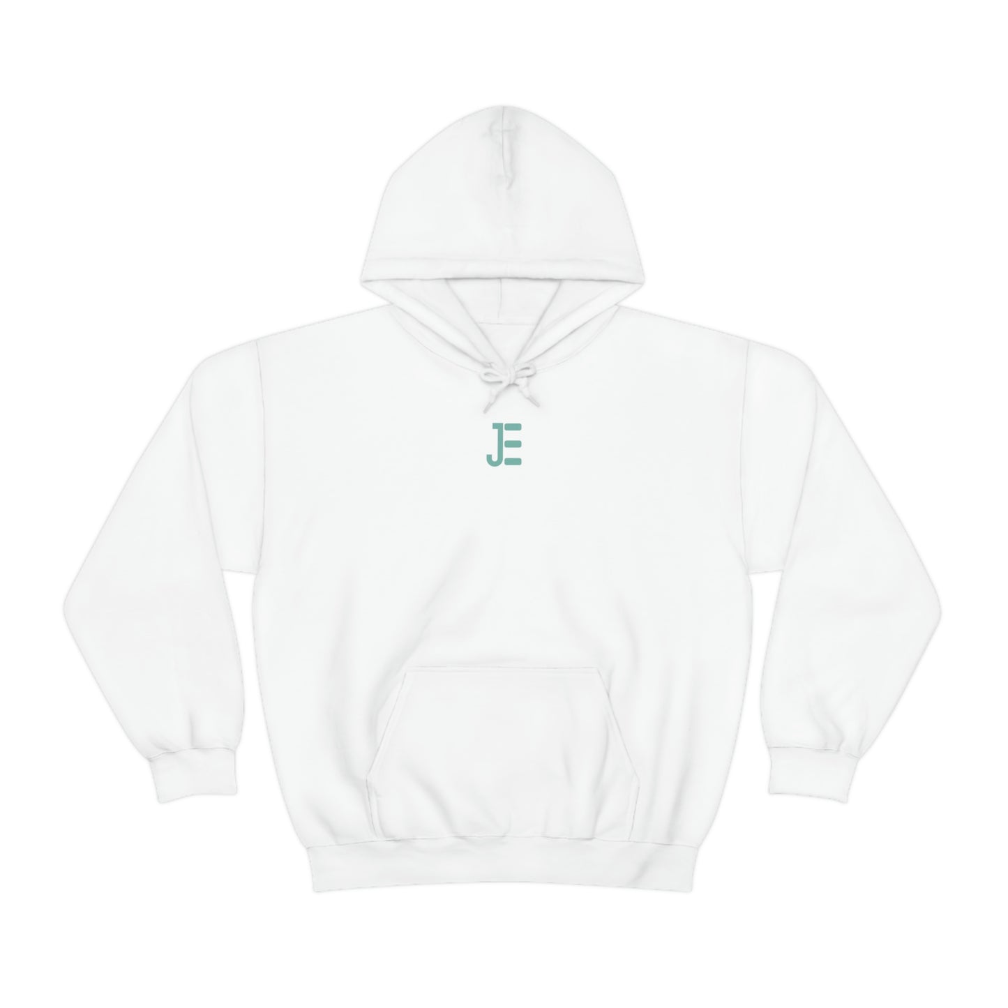 Front JE Green Letter Logo Hooded Sweatshirt