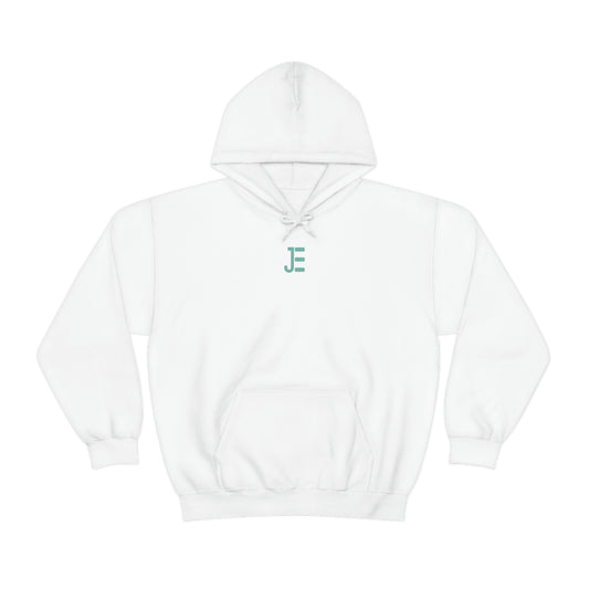 Front / Back JE Green Letter Logo Hooded Sweatshirt