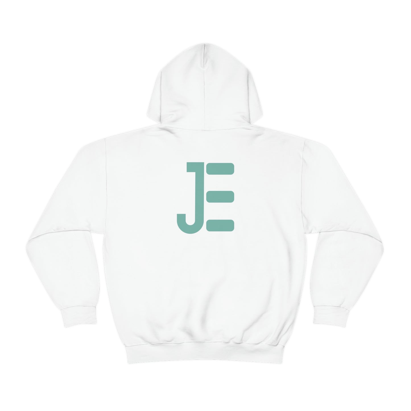 Front / Back JE Green Letter Logo Hooded Sweatshirt