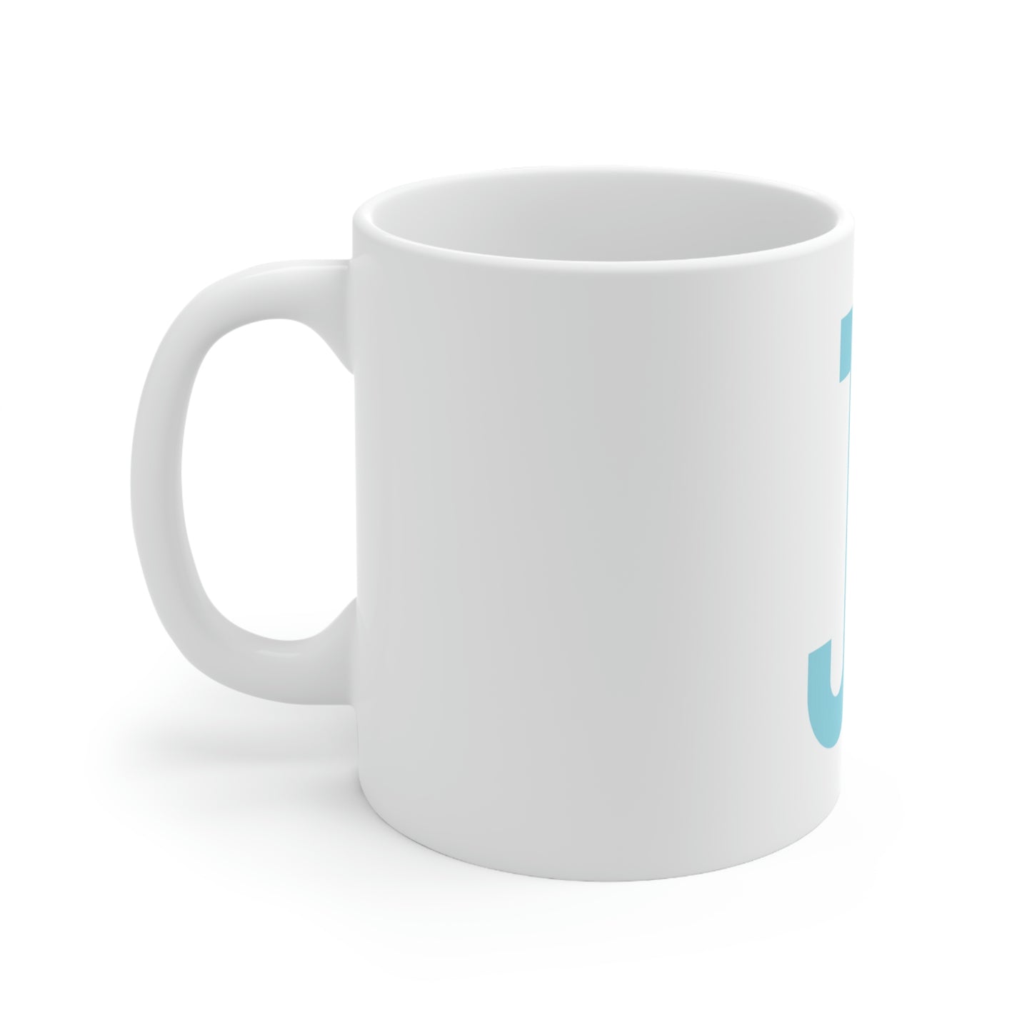 JE Blue Letter Logo Mug